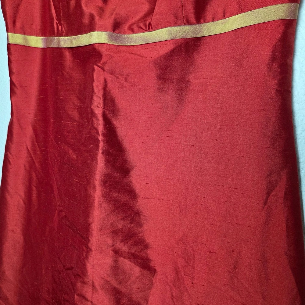Aria Y2k taffeta red cocktail dress homecoming empire waist womens size 4 - Picture 8 of 12